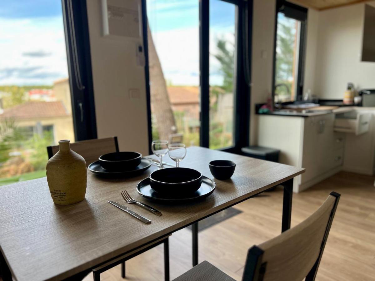 Charmant Studio Lodge Climatise Avec Jardin Et Vue Sur Le Pic Saint Loup Jacou ภายนอก รูปภาพ